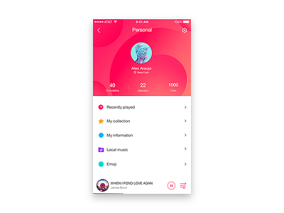 Personal app ui