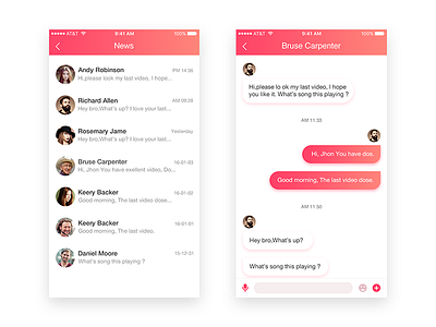 Chat app ui