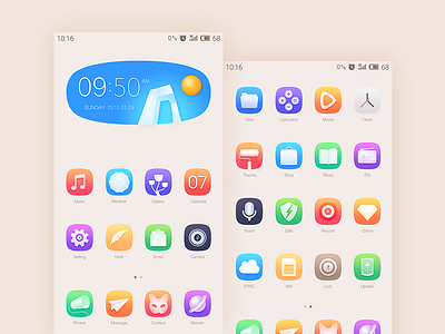 Fun Color Os icon mobile theme