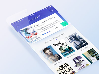 Books Recommended Concept app book concept design discover read recommened ui