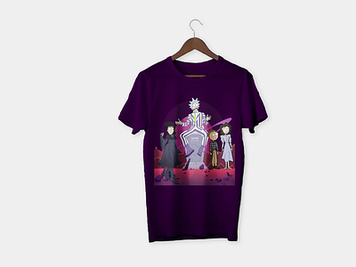 Rick and morty in bettlejuice style custom t shirt