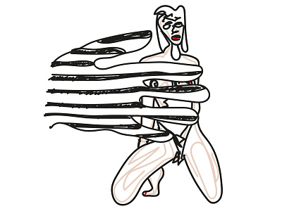Tapa Desnudez design fashion illustration