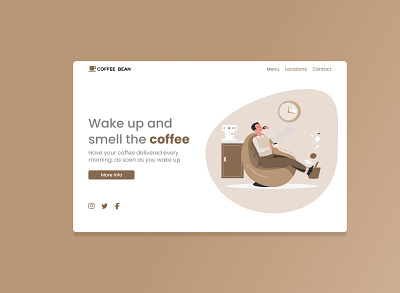 Coffee Bean- Concept Landing Page landing landingpage restaurant webdesign