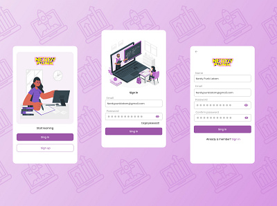 Nerdypunk concept app app design design app learning platform webdesign