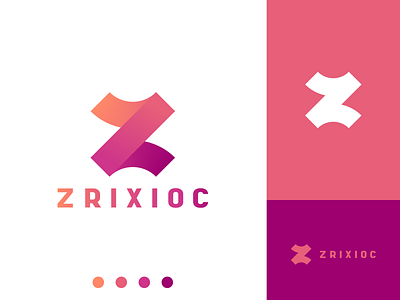 Zrixioc Logo affinitydesigner atluh design logo orange pink vector z z logo zrixioc