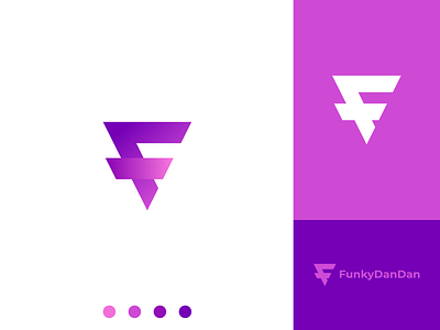 FunkyDanDan Logo affinitydesigner atluh branding design f f logo funkydandan logo magenta pink purple vector violet