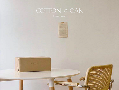 Cotton & Oak brand identity branding branding and identity decor design home home decor logo logo design