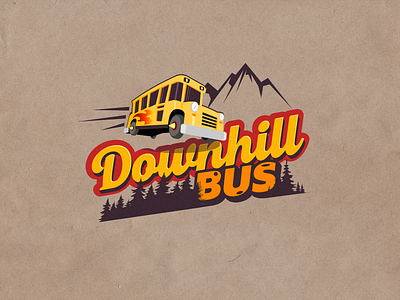 Downhill Bus Game Logo casual games game art game logo gameui