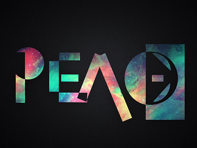 Peace design illustration logo typography