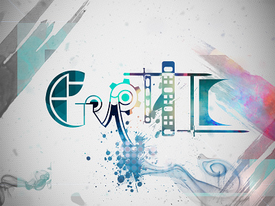 Graphic logo design illustration logo typography