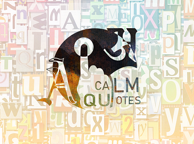 CALM QUOTES design illustration logo typography