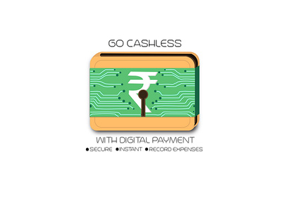 Go Cashless branding cashless design digital illustration logo transaction