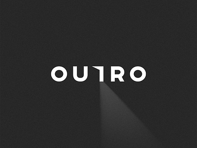 OUTRO branding identity lettering logo logotype negative space poland type typo typografi typografia typography