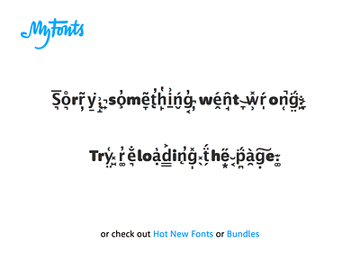 MyFonts error page