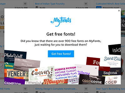 Free font modal