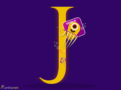 J 26daysoftype alphabet creative customtype designseries grahicdesign icons illustration lettering logo photoshop typedesign