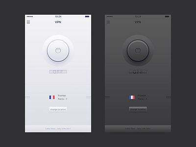 VPN App Concept app clean interface ios ui vpn