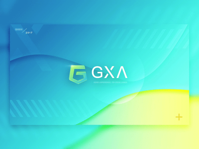 Logo project of GXA brand logo poster