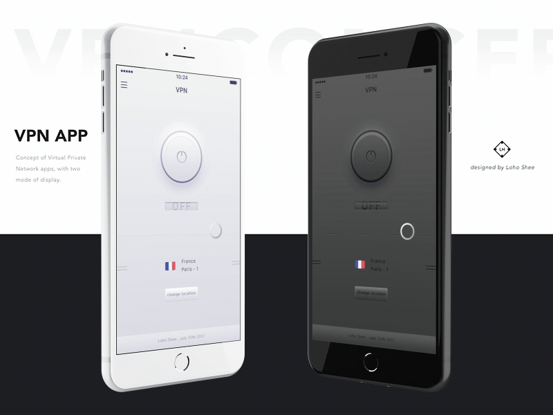 VPN App Concept VOL.2 animate app clean interface ios ui vpn