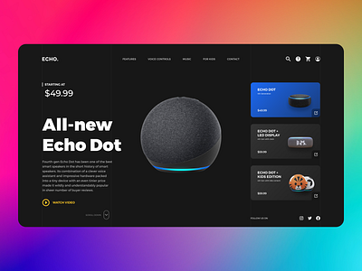 Echo Dot - Home Assistant branding design illustration minimal ui ux web website