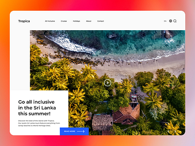 Tropica - Sri Lanka Travel & Tourism design minimal ui ux web website