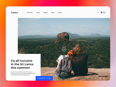 Tropica - Sri Lanka Travel & Tourism design minimal ui ux web website