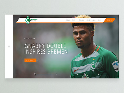 SV Werder Bremen Concept bremen bundesliga concept football principle prototype redesign web webdesign webpage website werder