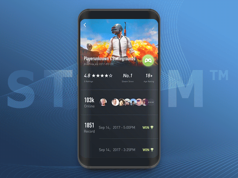 Steam - Game Social Platform Effect 3d app effect game platform social steam touch ui