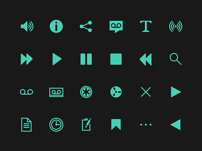 Audio Icons audio elements graphic icon icons sound sound collection ui website