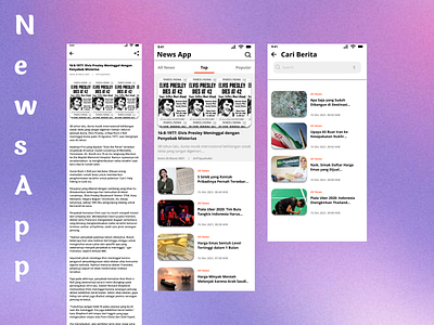 News app graphic design ui