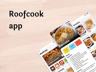 Roofcook app branding graphic design ui