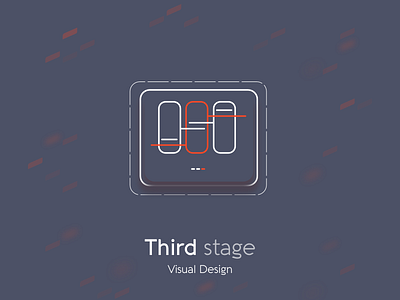 Visual Design icon grey icon orange outline shadow ui