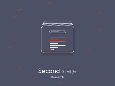 Research icon grey icon orange outline search shadow ui