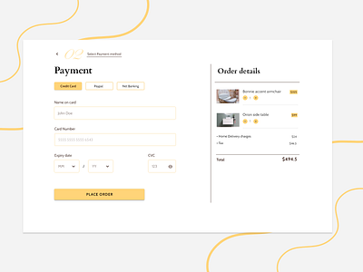 Credit card checkout design ui web