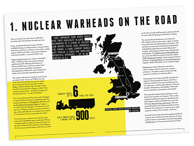 Nukes of Hazard black and yellow convoy infographic layout map nuclear report uk warhead