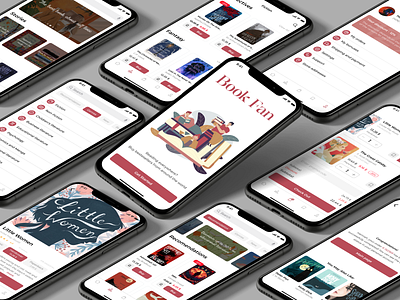Book Store App Concept app application design interface mobile mobile app mobile ui screens ui