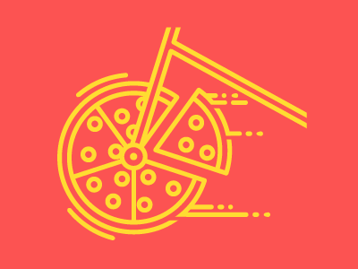 A Slice illustration pizza slice wheel