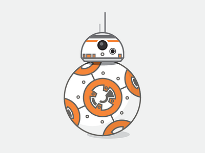 BB-8 bb8 droid flat icon illustration star wars vector