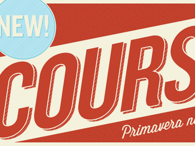 New Courses aufiero courses debut first illustrator new shot texture type typography vector vintage