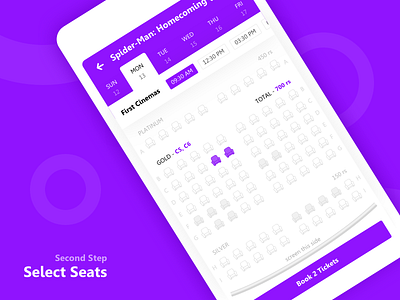 Movie Ticket Booking > Select Seat movie ticket booking seat layout simple booking concept