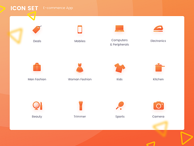 Icons Set for an E-commerce app