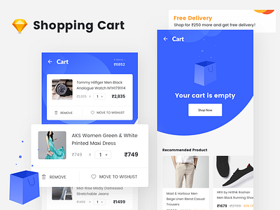 Shopping Cart app app design cart checkout empty cart ios orders shopping ui ux