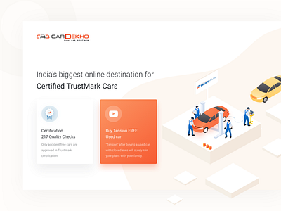 CarDekho Trustmark (WEB) buy car buy car in india cardekho cars desktop illustration sell car sell your art trustmark used car web