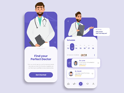 Doctor App app design login page