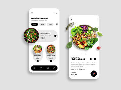 Food App app design illustration