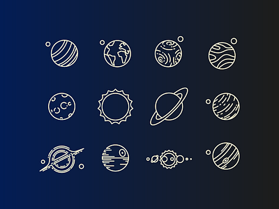 Planet icons