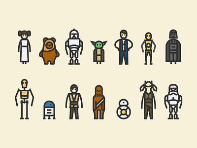 Star Wars Icons By Sergey Ershov On Dribbble Star Wars Icons By Sergey Ershov On Dribbble