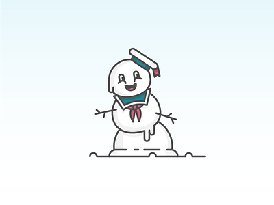 Marshmallow Snowman art icon marshmallow marshmallowman snow snowman spring vector