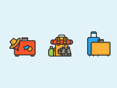 Holidays backpack icon icons illustration suitcase