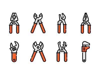 Construction tools construction icons illustrator nippers pliers tool